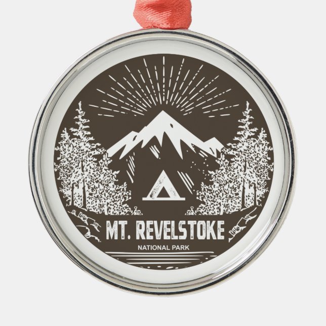 Mount Revelstoke National Park Metal Tree Decoration (Front)
