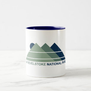 Mount Revelstoke National Park Mountain Sun Two-Tone Coffee Mug