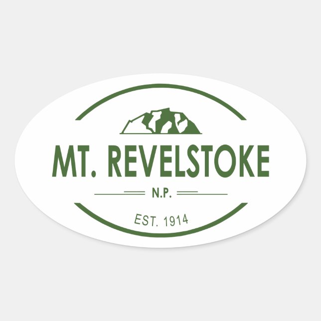 Mount Revelstoke National Park Oval Sticker (Front)