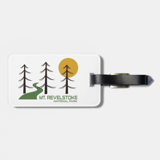 Mount Revelstoke National Park Trail Luggage Tag (Back Horizontal)