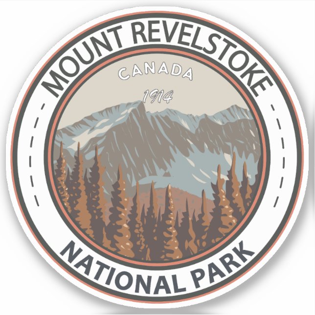 Mount Revelstoke National Park Travel Art Vintage (Front)