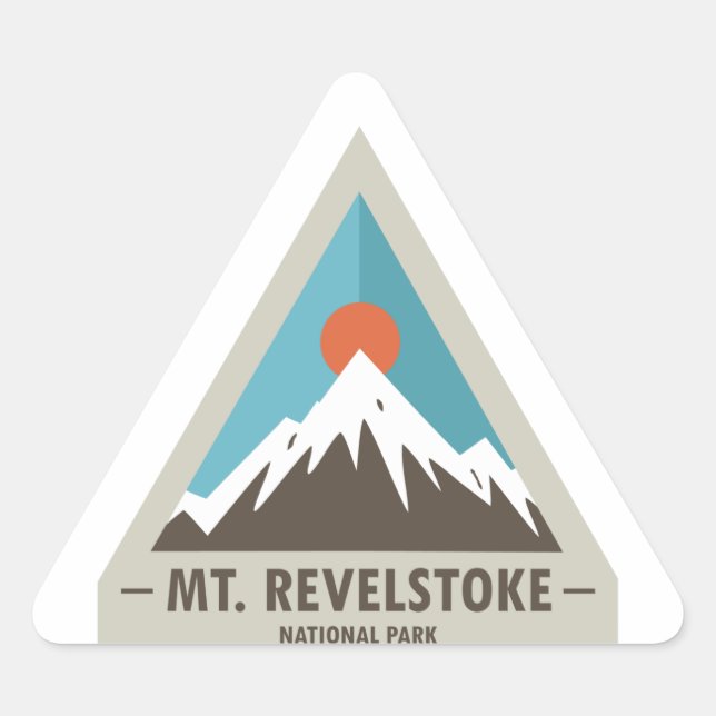 Mount Revelstoke National Park Triangle Sticker (Front)