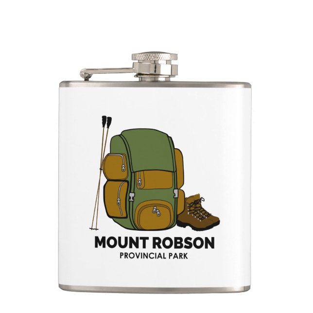 Mount Robson Provincial Park Backpack Hip Flask (Front)