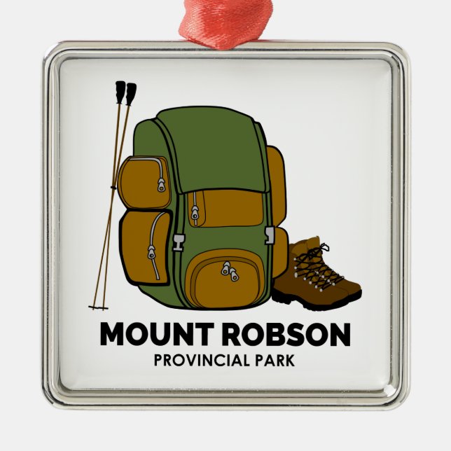 Mount Robson Provincial Park Backpack Metal Tree Decoration (Front)