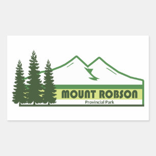 Mount Robson Provincial Park Green Stripes Rectangular Sticker