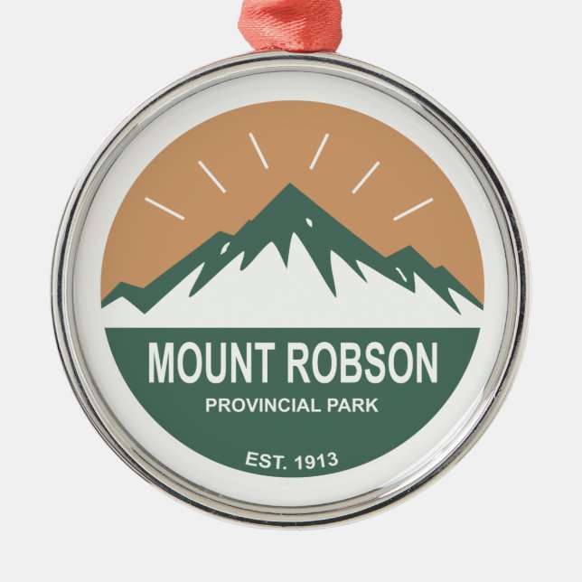 Mount Robson Provincial Park Metal Tree Decoration (Front)