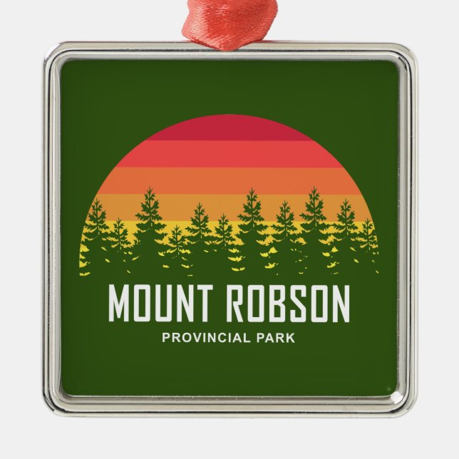 Mount Robson Provincial Park Metal Tree Decoration (Front)