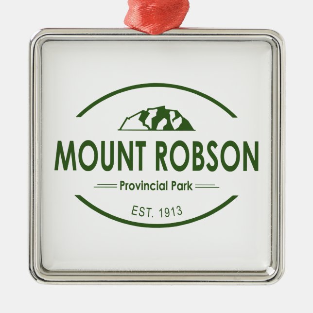 Mount Robson Provincial Park Metal Tree Decoration (Front)