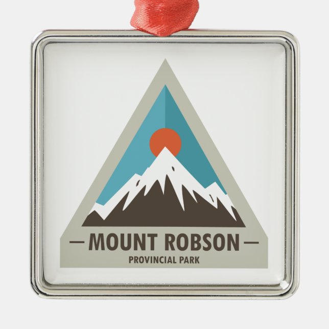 Mount Robson Provincial Park Metal Tree Decoration (Front)