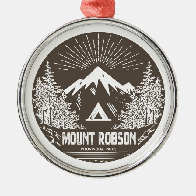 Mount Robson Provincial Park Metal Tree Decoration (Front)