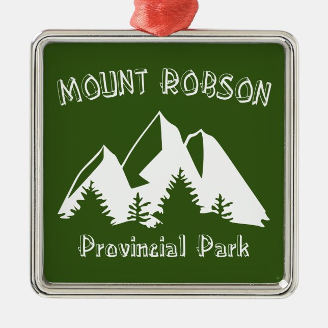 Mount Robson Provincial Park Metal Tree Decoration (Front)