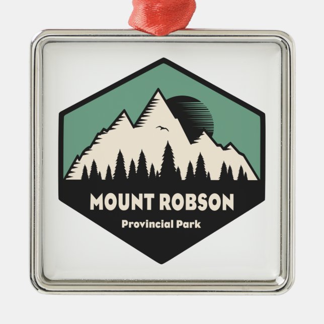Mount Robson Provincial Park Metal Tree Decoration (Front)