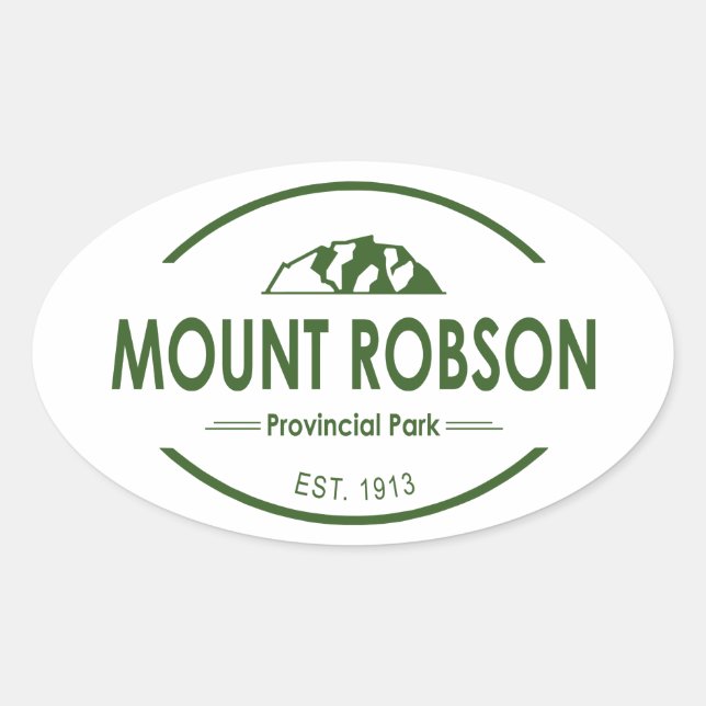 Mount Robson Provincial Park Oval Sticker (Front)