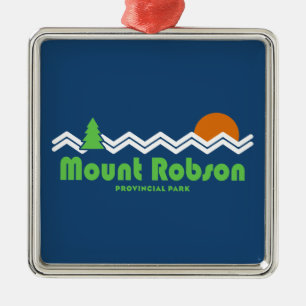 Mount Robson Provincial Park Retro Metal Tree Decoration
