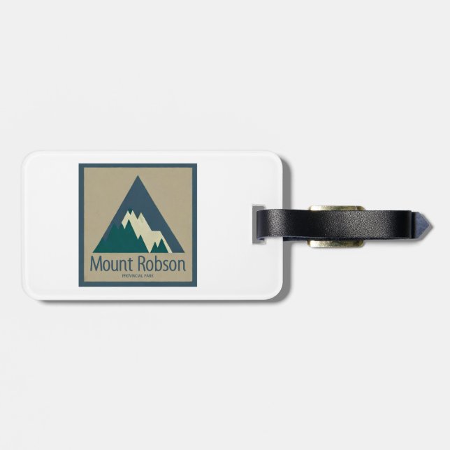 Mount Robson Provincial Park Rustic Luggage Tag (Back Horizontal)