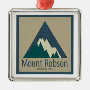 Mount Robson Provincial Park Rustic Metal Tree Decoration
