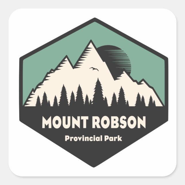 Mount Robson Provincial Park Square Sticker (Front)