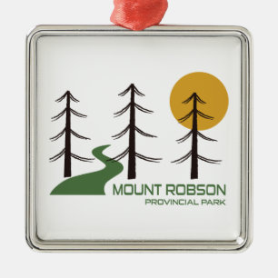 Mount Robson Provincial Park Trail Metal Tree Decoration