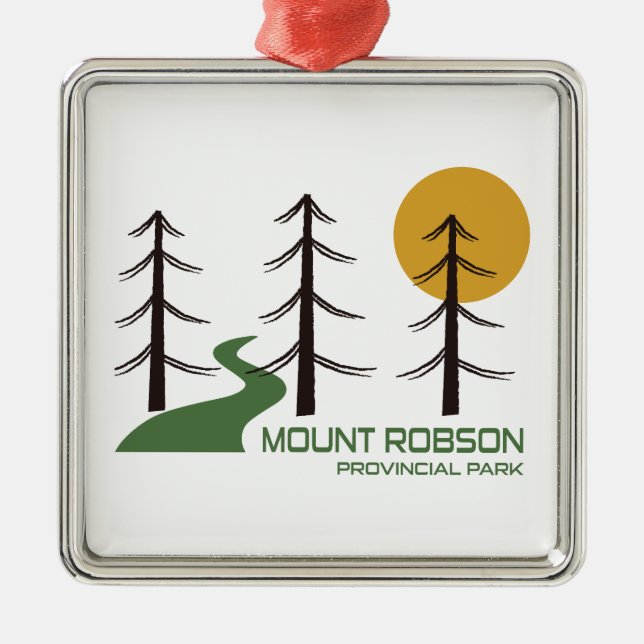 Mount Robson Provincial Park Trail Metal Tree Decoration (Front)