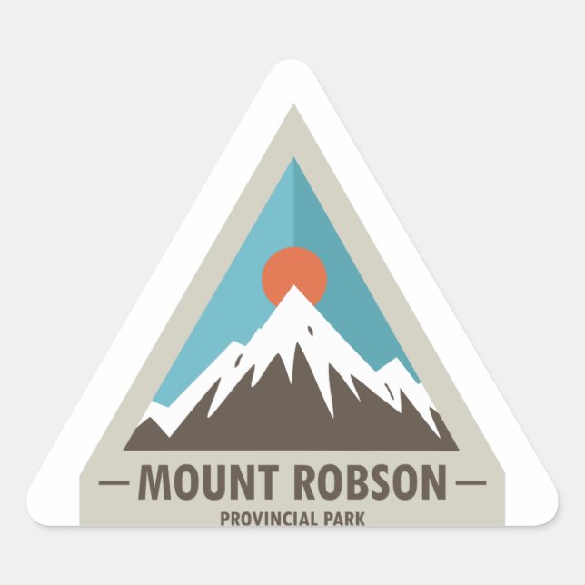 Mount Robson Provincial Park Triangle Sticker (Front)