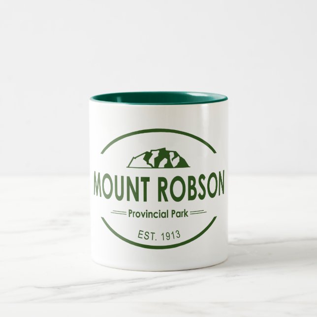 Mount Robson Provincial Park Two-Tone Coffee Mug (Center)