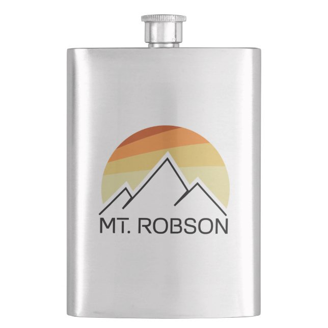Mount Robson Retro Hip Flask (Front)
