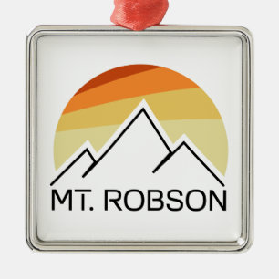Mount Robson Retro Metal Tree Decoration