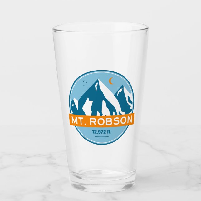Mount Robson Stars Moon Glass (Front)