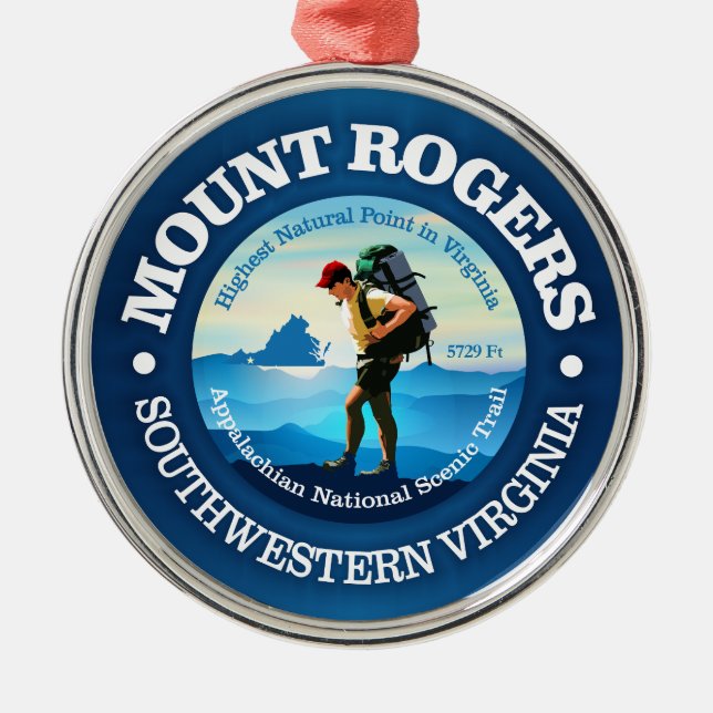 Mount Rogers (C) Metal Tree Decoration (Front)
