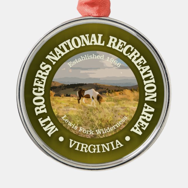 Mount Rogers NRA Metal Tree Decoration (Front)