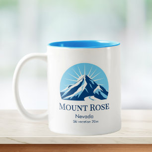 Mount Rose Nevada ski resort souvenir Two-Tone Coffee Mug