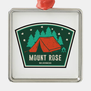 Mount Rose Wilderness Nevada Camping Metal Tree Decoration