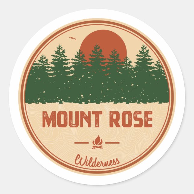Mount Rose Wilderness Nevada Classic Round Sticker (Front)