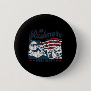 Mount Rushmore 4th Of July Celebrating Usa Flag Mt 6 Cm Round Badge