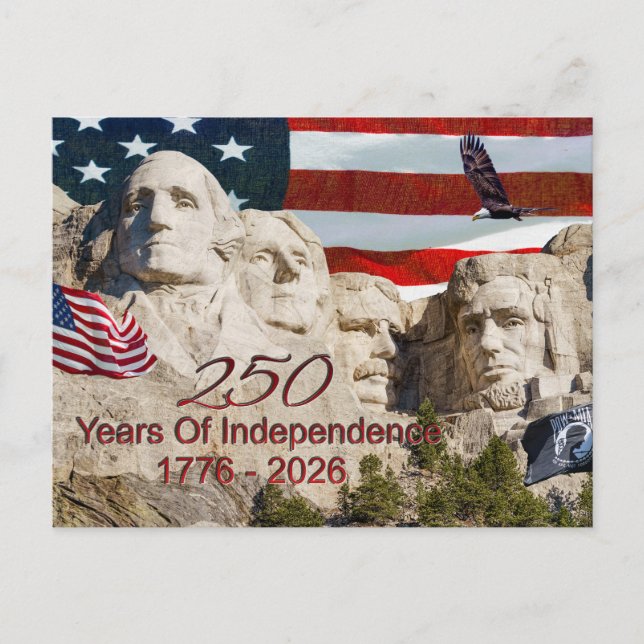 Mount Rushmore America 250 Postcard (Front)
