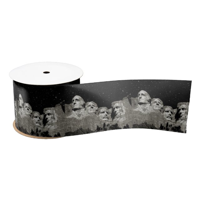 Mount Rushmore American Presidents,  Satin Ribbon (Spool)