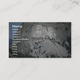 Mount Rushmore, Black Hills, South Dakota, USA Business Card