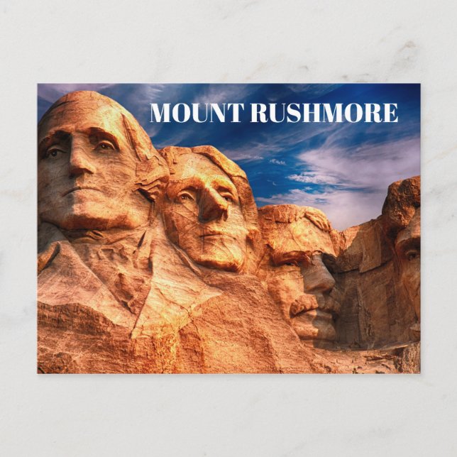 Mount Rushmore Black Hills South Dakota USA Travel Postcard (Front)