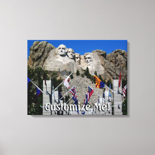 Mount Rushmore Customisable Photo Souvenir Canvas Print