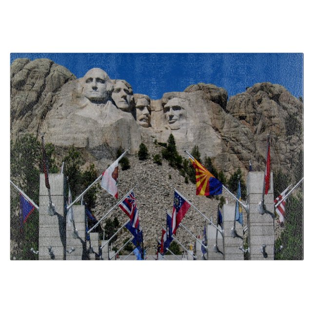 Mount Rushmore Customisable Photo Souvenir Cutting Board (Front)