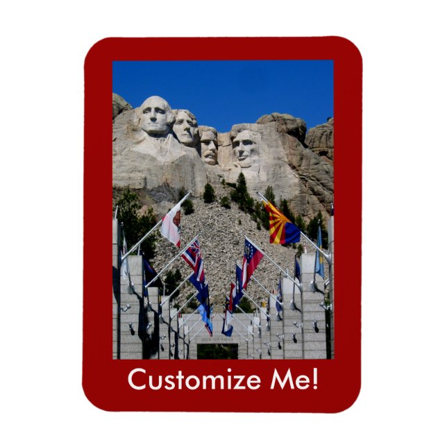 Mount Rushmore Customisable Photo Souvenir Magnet (Vertical)