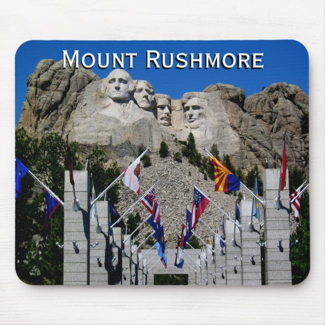 Mount Rushmore Customisable Photo Souvenir Mouse Mat (Front)
