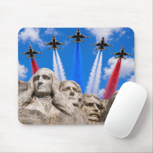 Mount Rushmore Fighter Jet Flyover Mouse Mat