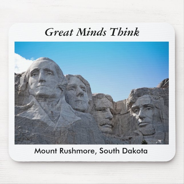 mount rushmore, Great MindsThink Mouse Mat (Front)