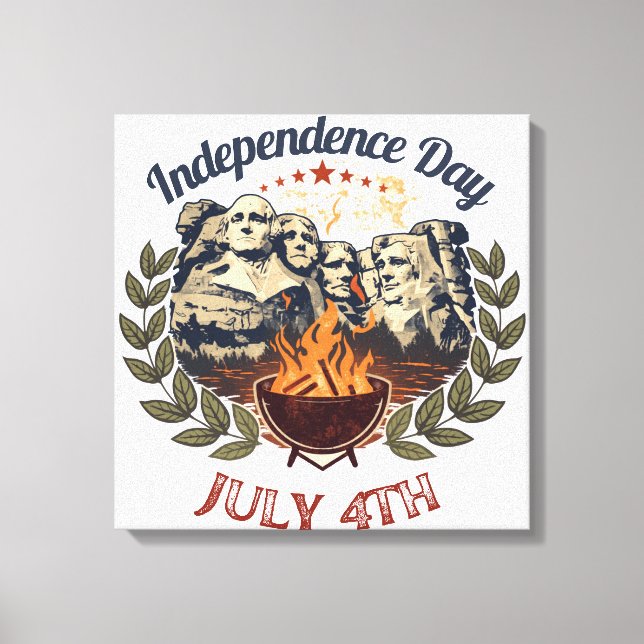 Mount Rushmore Independence day Canvas Print (Front)