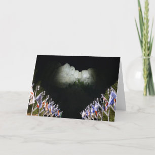 Mount Rushmore Memorial - evening illumination -  Card
