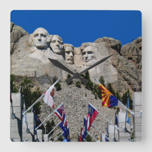 Mount Rushmore National Memorial South Dakota Square Wall Clock