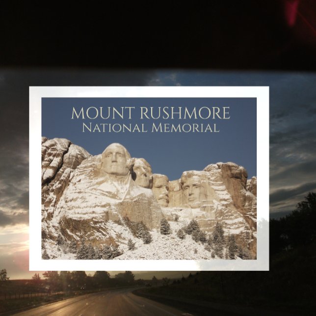 Mount Rushmore National Memorial, Winter Snow Postcard (Creator Uploaded)