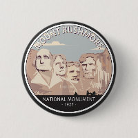 Mount Rushmore National Monument Retro Circle
