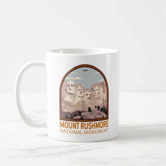 Mount Rushmore National Monument South Dakota  Coffee Mug (Left)